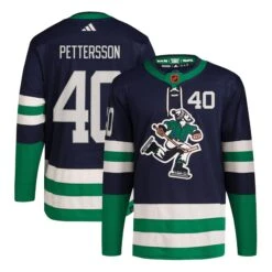 Vancouver Canucks Adidas PrimeGreen Reverse Retro Senior Jersey - Elias Pettersson