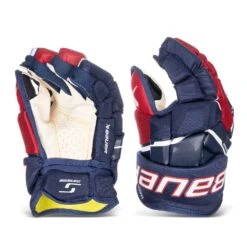Bauer Supreme Matrix Junior Hockey Gloves -The Hockey Shop bauer gloves bauer supreme matrix junior hockey gloves navy red white 10 30597289508930