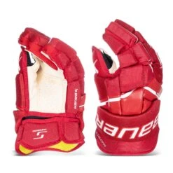 Bauer Supreme Matrix Junior Hockey Gloves -The Hockey Shop bauer gloves bauer supreme matrix junior hockey gloves red 11 30597289443394