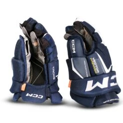 CCM Tacks Vector Premier Junior Hockey Gloves -The Hockey Shop ccm gloves ccm tacks vector premier junior hockey gloves navy white 10 30209209663554