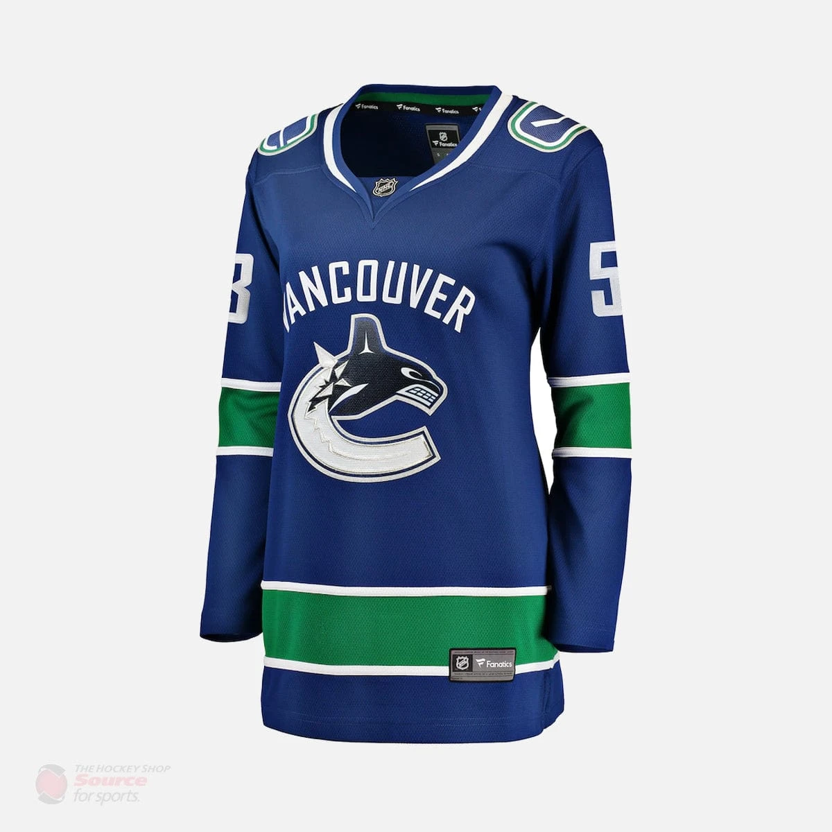Vancouver Canucks Home Fanatics Breakaway Womens Jersey (2018) - Bo Horvat 4 Vancouver Canucks Home Fanatics Breakaway Womens Jersey (2018) - Bo Horvat - Image 2