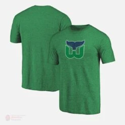 Hartford Whalers Fanatics Distressed Vintage Tri-Blend Mens Shirt