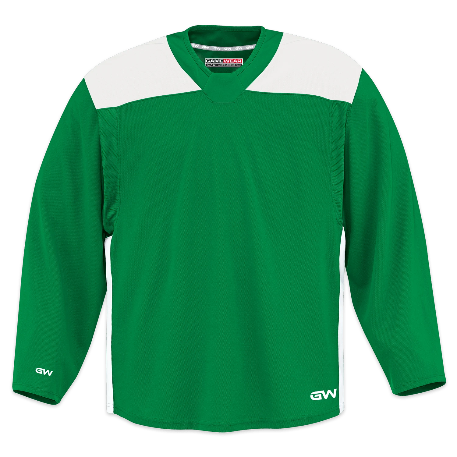 GameWear GW6500 ProLite Series Senior Hockey Practice Jersey - Kelly Green / White 3 GameWear GW6500 ProLite Series Senior Hockey Practice Jersey - Kelly Green / White