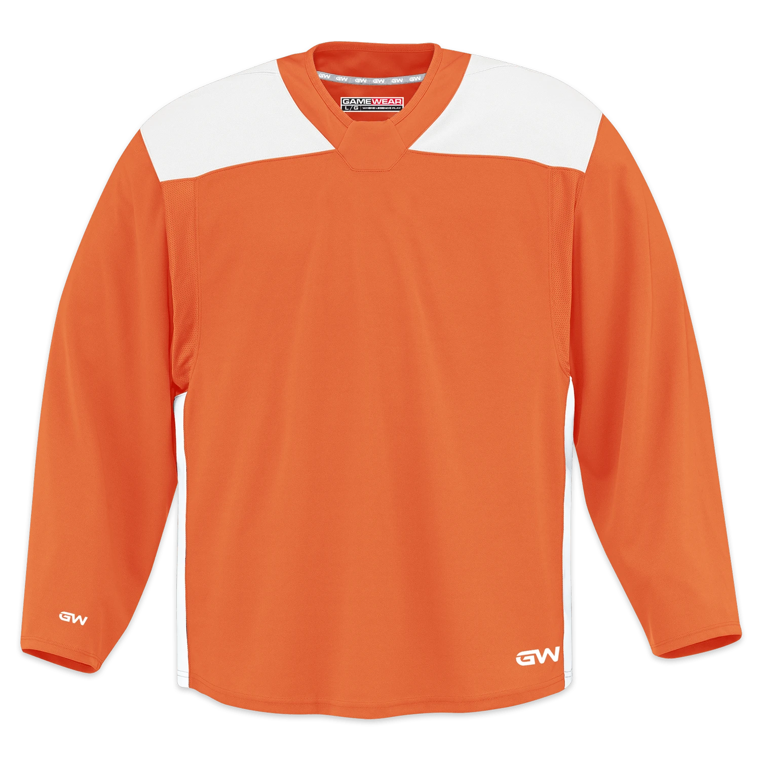 GameWear GW6500 ProLite Series Senior Hockey Practice Jersey - Orange / White 3 GameWear GW6500 ProLite Series Senior Hockey Practice Jersey - Orange / White