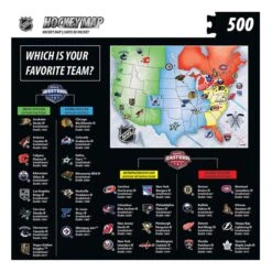 NHL Map Puzzle -The Hockey Shop grosnor toys games nhl map puzzle 500 piece 30340599021634