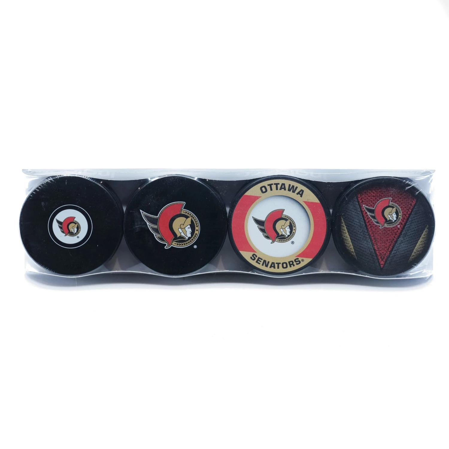 Ottawa Senators Inglasco NHL Logo Hockey Puck (4 Pack) 3 Ottawa Senators Inglasco NHL Logo Hockey Puck (4 Pack)