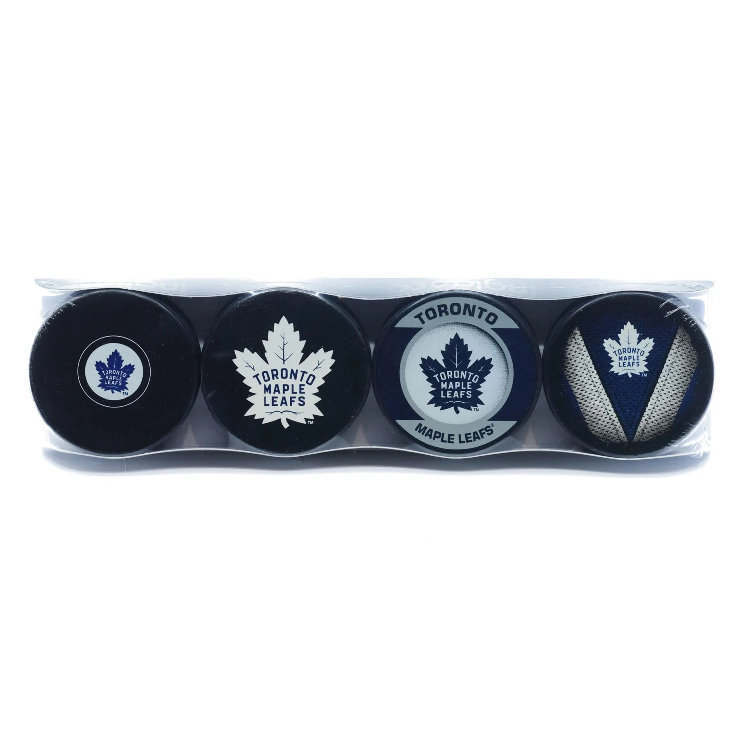 Toronto Maple Leafs Inglasco NHL Logo Hockey Puck (4 Pack) 3 Toronto Maple Leafs Inglasco NHL Logo Hockey Puck (4 Pack)