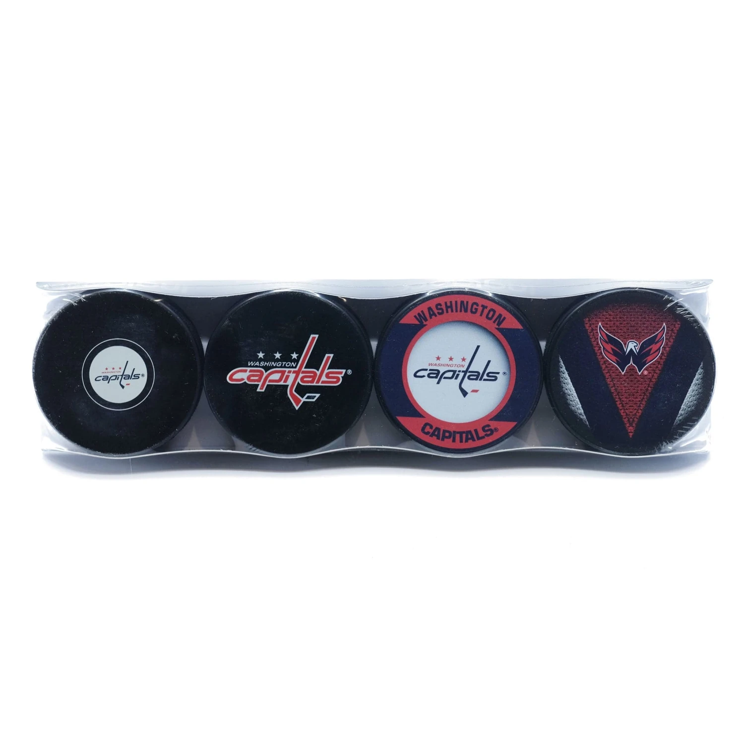 Washington Capitals Inglasco NHL Logo Hockey Puck (4 Pack) 3 Washington Capitals Inglasco NHL Logo Hockey Puck (4 Pack)