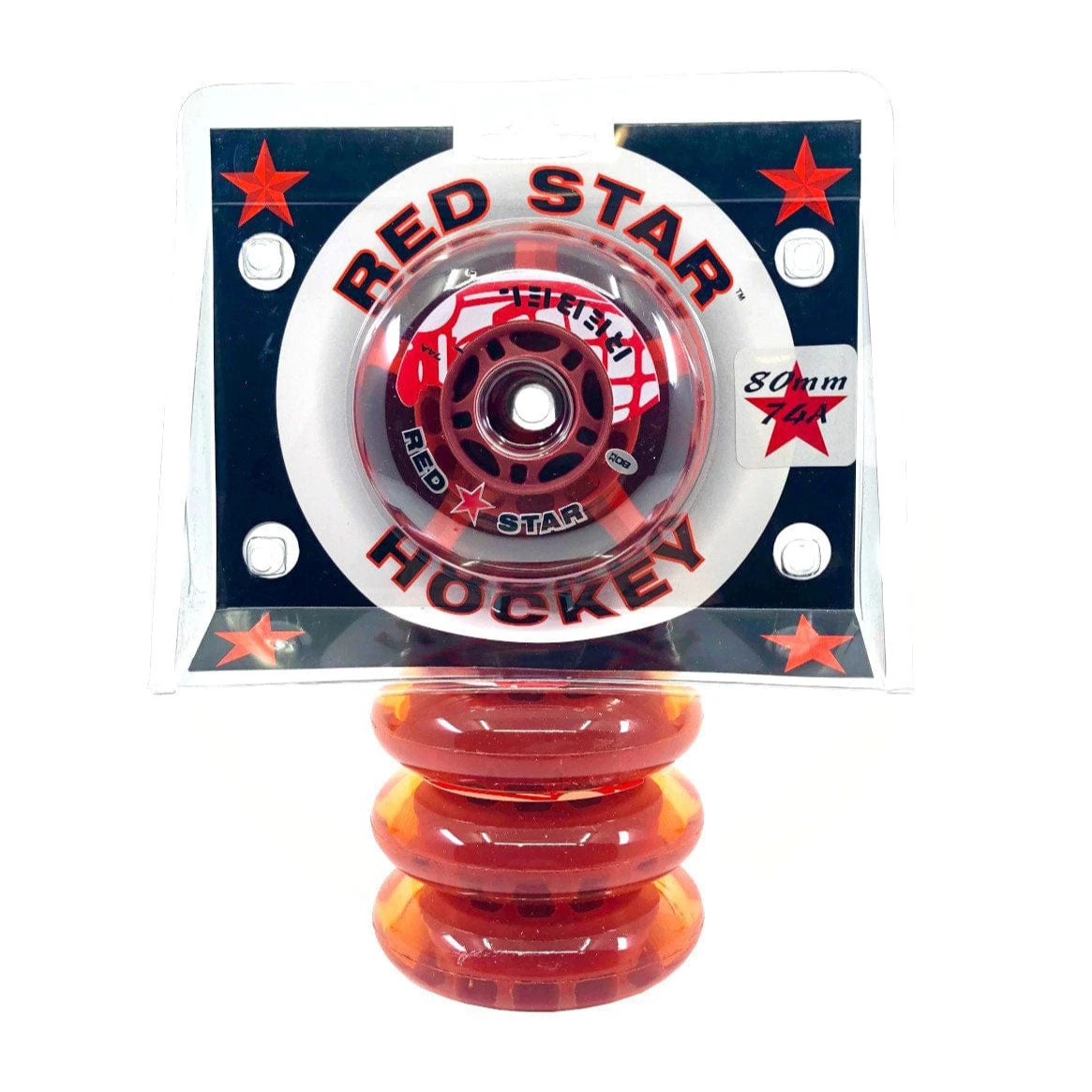 Red Star Rebel Wheels (4-Pack) - Red (74A) 3 Red Star Rebel Wheels (4-Pack) - Red (74A)