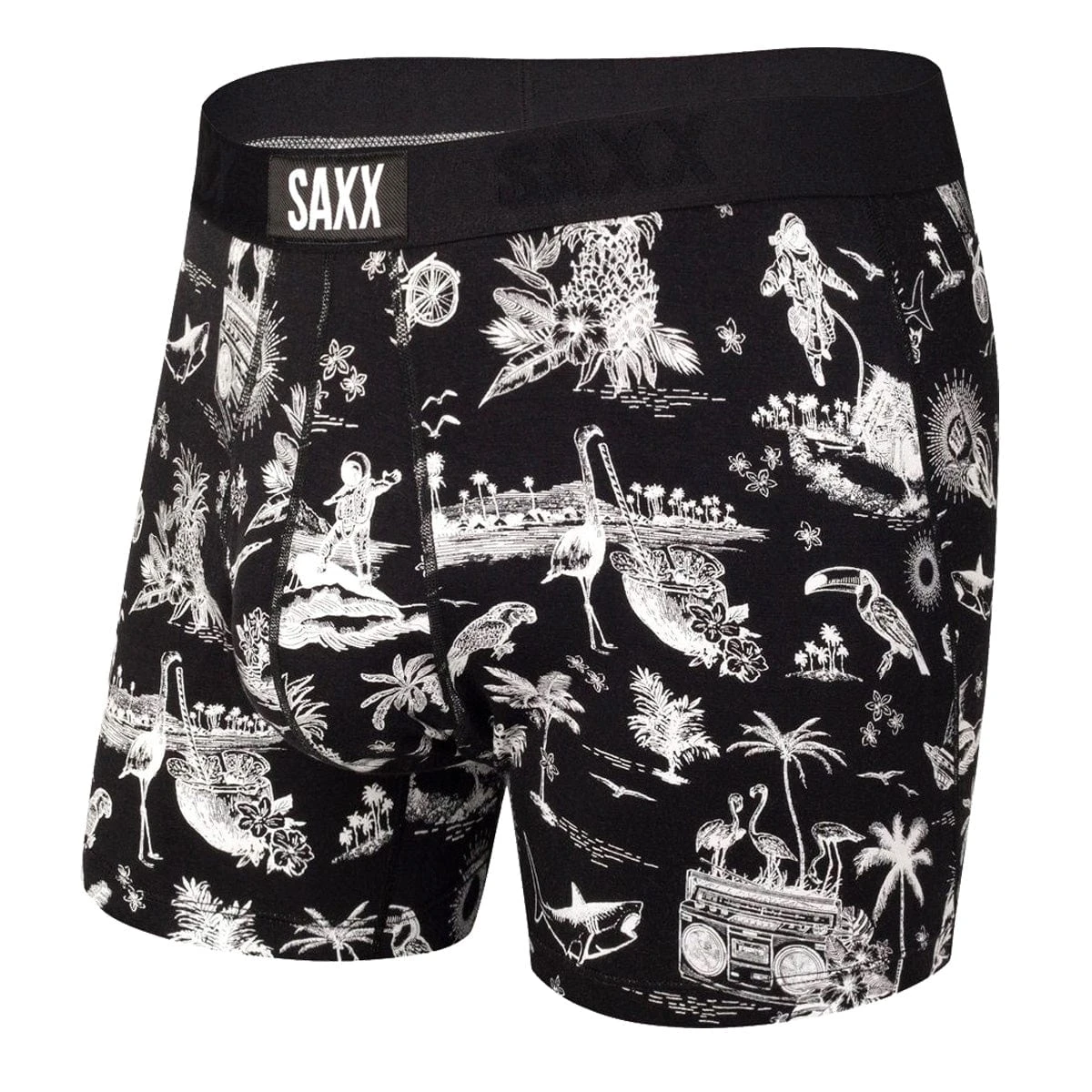 Saxx Ultra Boxers - Black Astro Surf & Turf 3 Saxx Ultra Boxers - Black Astro Surf & Turf