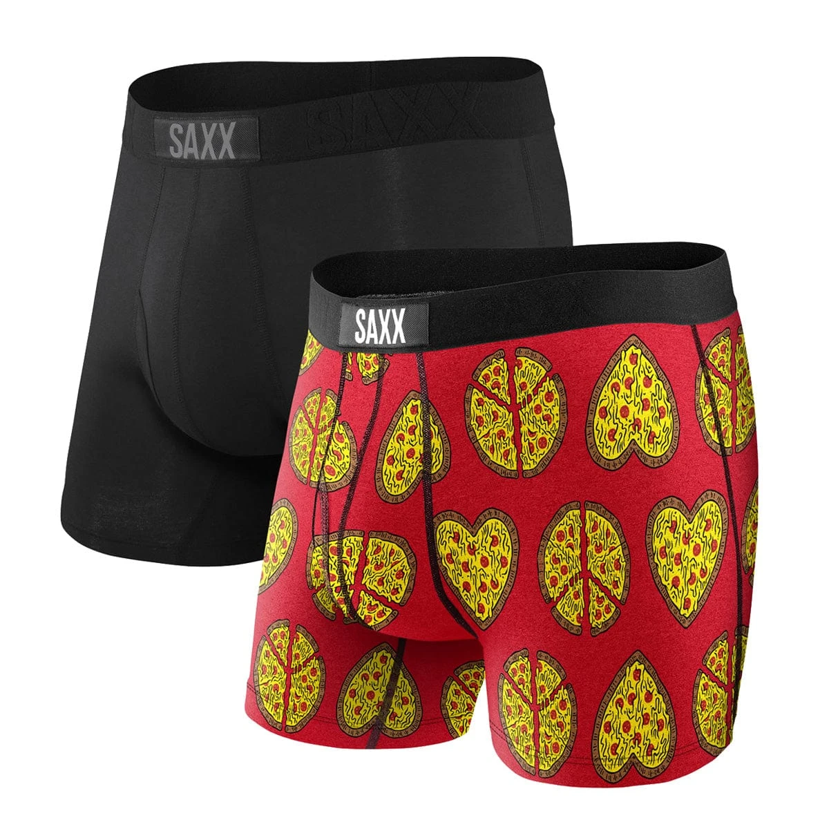 Saxx Vibe Boxers - Piece & Love / Black (2 Pack) 3 Saxx Vibe Boxers - Piece & Love / Black (2 Pack)